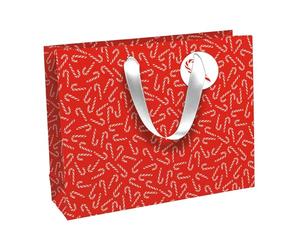 Eurowrap X-34653-6C - Un lot de 6 Sacs Cadeaux Excellia- Format Shopping - 37,3x11,8x27,5 cm - 210g - Motif : Sucres d'orges, Noël - Idéal pour : Jeux De Société, Puzzles
