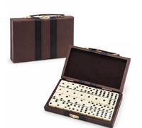 EUROXANTY Dominó Juego de Mesa Profesional, Domino clásico con Estuche portátil Tipo maletín, Juego de Domino para Adultos y niños, Juego Infantil clásico, Juego para Viaje Resistente y Elegante