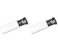 EUROXANTY- Lupa de Bolsillo con luz LED y UV con Lente 21mm 9 mm Aumento 20X 45X Joyería (Paquete de 2)