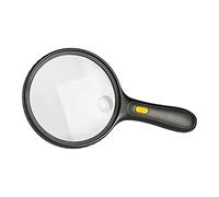 EUROXANTY- Lupa de Mano | 3 LED | 2 Lentes de 120mm y de 28mm | Aumento de 1.8X/5X | Lupa de lectura |