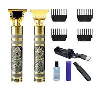 EUROXANTY Maquinilla de cortar el pelo con figura de dragón | Recortadora de barba | Cuchilla para cortar pelo | Maquinilla de afeitar | Maquinilla con cable USB