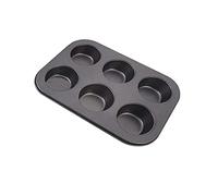 EUROXANTY Moldes de horno para 6 Magdalenas y Muffins | Acero al Carbono con Recubrimiento Antiadherente | Fácil limpieza | Molde Repostería