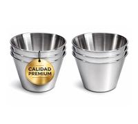 EUROXANTY Molde para Flan 6 unidades | Flanera Individual | Molde de flan liso | Molde antiadherente | Molde gelatinas | Molde para pastelitos | Molde redondo | Ø9 cm