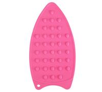 EUROXANTY Suela Protectora para la Plancha | Resistente al Calor | Protector Antideslizante | Color Rosa Llamativo para Ver Donde se Coloca la Plancha | 26 x 15 Centímetros |