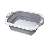 EUROXANTY Tabla 3 en 1 plegable | Tabla de cortar | Escurridor con drenaje | Cesta para alimentos | Multifunción | 14 x 40 x 30 cm | 3 posiciones |