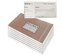 EUROXANTY Talonario Recibos | Documentos de pago | Recibos de compra | Hojas con Precorte | 100 hojas por talonario | 20 x 10,5 cm | Pack 6