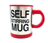 EUROXANTY Taza mezcladora automática | Taza para mezclar | Taza para agitación | Taza café | Taza autogitadora | Taza para chocolate | ROJO