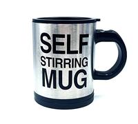 EUROXANTY Taza mezcladora automática | Taza para mezclar | Taza para agitación | Taza café | Taza autogitadora | Taza para chocolate | NEGRO