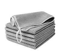 EURSPEUNG Balletas Microfibra, Bayeta Microfibra Paños de Limpieza, para Ventana, Paños Cocina, para Todo propósito, 6 Unidades, Gris, tamaño 30 x 30 cm
