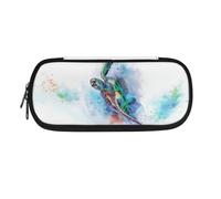 eurwhj Estuche grande con estampado de flores, bolsa de papelería multifuncional, organizador de suministros escolares para adultos, adolescentes y niños, organizador grande para oficina, Tortuga