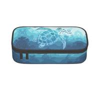eurwhj Estuche para lápices de girasol para niños y niñas, soporte para lápices suave a granel, estuche grande con cremallera, bolsa de lona organizada para escritorio escolar, tortuga, Talla única,