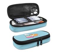 eurwhj Estuche pequeño de peces y tiburones para estudiantes universitarios, adolescentes, suministros escolares, bolsa organizadora de lápices, estuche para lápices, estuche para lápices para la