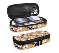 eurwhj Estuche pequeño de peces y tiburones para estudiantes universitarios, adolescentes, suministros escolares, bolsa organizadora de lápices, estuche para lápices, estuche para lápices para la