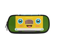 eurwhj Estuche pequeño para espejo de coche, estuche grande con cremallera, para escuela, adolescentes, niñas, niños, hombres, mujeres, bolsa de almacenamiento de papelería, Coche de dibujos animados,