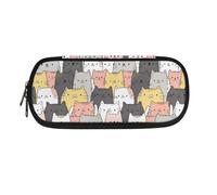 eurwhj Estuche pequeño para lápices con cremallera, diseño de gato, estuche pequeño para lápices, monedero, bolsa de cosméticos, bonita bolsa de almacenamiento, Catcat, Talla única, CatCat