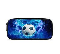 eurwhj Juego de estuche 3D para adolescentes y niños, soporte para bolígrafos con cremallera para niños, organizador de escritorio portátil ligero para suministros escolares y de papelería, Blue Flame