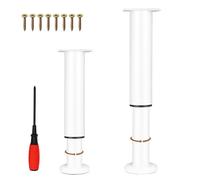 EURXLQ 2 Pcs Patas para Muebles Patas Regulables Patas de Antideslizante y Resistente al óxid Patas para Sofas Mesa para Muebles Sofás,Armarios,Camas y Mesillas de Noche (Blanco, 12-18 cm)