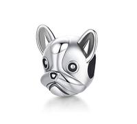Eusense Abalorios Perro Charm Buldog 925 Plata Esterlina Compatible con Pandora Pulsera Europeas