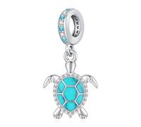 Eusense Charm Tortuga Charm Pandora Tortuga Marina Compatible con la Pulsera Europea Pandora Regalo para la madre, la pareja o las hermanas