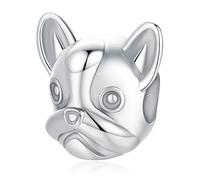 Eusense Pandora Dog Charm Bulldog Charm Beads Compatible con Pulseras y Collares Pandora Europeos