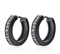 Eusense Pendientes Aro Hombre Pendiente Vikingos 925 Plata, Pendientes Runas Vikingas, Aretes Vikingos Nordicos Joyería para Hombres y Mujeres