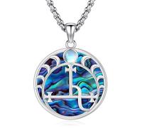 Eusense S925 Plata de ley Lilith Sigil Collar Sigilo de Lilith Colgante Protección Amuleto Wiccan Talismán Bruja Collar Joyería Espiritual Regalo para Mujeres Hombres