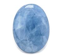 Eusice - Galet pierre Calcite bleue, Pierre de relaxation et apaisement, Pierre de paume, Pierre polie, galet lithothérapie