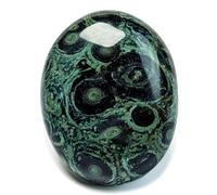 EUSICE - Jaspe Kambamba Piedra Natural de Madagascar, Piedra de Palma Bienestar y Serenidad, 100% Artesanal y Hecho a Mano, Cristal Ético para Litoterapia, Bienestar, Meditación y Yoga