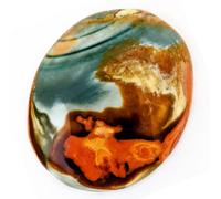 EUSICE - Piedra Natural de Jaspe Policromado - Guijarro de Relajación y Antiestrés - 100% Artesanal y Hecho a Mano - Jaspe Superior Ética para Litoterapia Bienestar Meditación Yoga - Todos los Niveles