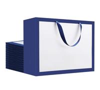 EUSOAR Bolsas de regalo grandes, 25 bolsas de papel de agradecimiento de 16 x 6 x 12 pulgadas, bolsa de regalo a granel, bolsa de regalo para pequeñas empresas, manualidades, comestibles, boda