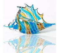 EUSTUMA Adorno de Figuras de Concha de Vidrio, Adorno de Animales Marinos para la decoración del hogar