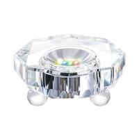 EUSTUMA Base de luz LED de cristal en una variedad de colores, soporte iluminado que cambia de color, pequeño LED para arte de cristal 3D, decoración de fiesta de vacaciones. (octogonal plano)