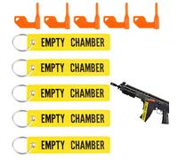 EuSupNova 5 Piezas Banderas de Seguridad para Cámara de Pistola, Universal para Cámara Vacía Compatible con Bandera de Seguridad para Rifle de Caza Pistola, Incluye 5 llaveros