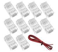EuSupNova Kit de 10 Conectores LED de 8 mm, COB 2 pin Conectores Tiras Led, Conector rápido de luz de Cinta LED Conectores led sin Soldadura compatibible con Tira 8mm ancho