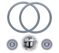 EuSupNova Pack 4 Repuestos para Olla A Presión Compatible con WMF Plus 3L, 4,5 L, 6,5 L, 8,5 L, 2X Anillos de Goma para Olla A Presión de 22 cm y 2X Junta de Señal de Cocción