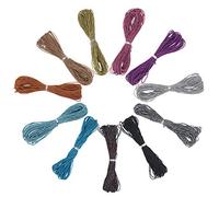 EuTengHao Cordón elástico para Manualidades de 1 mm, cordón elástico para Pulseras, Collares, fabricación de Joyas, Abalorios, máscaras (11 Colores, 120 Yardas)