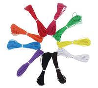 EuTengHao - Cuerda elástica de Nailon de 1 mm para Pulsera de Nailon Satinado, Cuerda Decorativa de Nailon para Tejer a Mano, Cuerda de Hilo de Hilo para Pulsera y joyería (10 Colores, 110 Yardas)