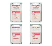 Euthymol Hilo dental rosa, 50 m x 4, revestimiento de cera vegana, sabor menta, hilo dental ancho para aparatos ortopédicos, puentes e implantes, blanqueamiento y prevención de manchas, removedor de