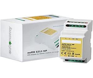 Eutonomy Adaptador eufix para Carril DIN para FIBARO Single Switch sin Botones, euFIX S213NP