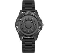 EUTOUR Reloj Hombre Magnetico Elegante Designer Cristales Brillante Cuarzo Sin Vidrio Rodamiento de Bolas Relojes de Pulsera para Mujeres con Correa de Acero Inoxidable Negro