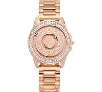 EUTOUR Reloj Hombre Magnetico Elegante Designer Cristales Brillante Cuarzo Sin Vidrio Rodamiento de Bolas Relojes de Pulsera para Mujeres con Correa de Acero Inoxidable Dorado
