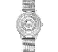 EUTOUR Reloj Hombre Relojes para Parejas Magnetico Cuarzo Rodamiento de Bolas Relojes de Pulsera para Hombres Mujres con Correa de Acero Inoxidable Plateado