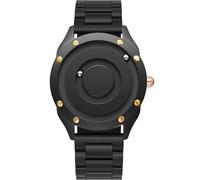 EUTOUR Reloj Hombre Relojes para Parejas Magnetico Designer Cuarzo Sin Vidrio Rodamiento de Bolas Relojes de Pulsera para Hombres con Correa de Acero Inoxidable Negro Dorado