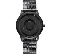 EUTOUR Reloj Magnetico Hombre Cuarzo Sin Vidrio Rodamiento de Bolas Relojes de Pulsera para Hombres con Correa de Acero Inoxidable Negro