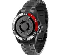 EUTOUR Reloj Magnetico Hombre Deportivo Cuarzo Sin Vidrio Rodamiento de Bolas Relojes de Pulsera para Hombres con Correa de Acero Inoxidable Negro