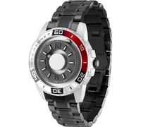 EUTOUR Reloj Magnetico Hombre Deportivo Cuarzo Sin Vidrio Rodamiento de Bolas Relojes de Pulsera para Hombres con Correa de Acero Inoxidable Plateado