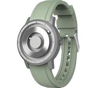 EUTOUR Relojes para Hombre de Bolas Magnéticas, Espejo Esfera de 40mm, 5ATM Impermeable, Reloj Analógico de Cuarzo con Correa de Silicona, Gris y Verde