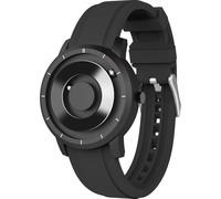 EUTOUR Relojes para Hombre de Bolas Magnéticas, Espejo Esfera de 40mm, 5ATM Impermeable, Reloj Analógico de Cuarzo con Correa de Silicona, Negro