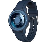 EUTOUR Relojes para Hombre de Bolas Magnéticas, Espejo Esfera de 40mm, 5ATM Impermeable, Reloj Analógico de Cuarzo con Correa de Silicona, Azul