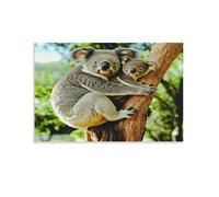 EUUMKOO Lienzo moderno de koala, arte de pared, rama de animales salvajes, pintura rústica sobre lienzo, impresión de póster decorativo para el hogar, sala de estar, dormitorio, decoración de pared